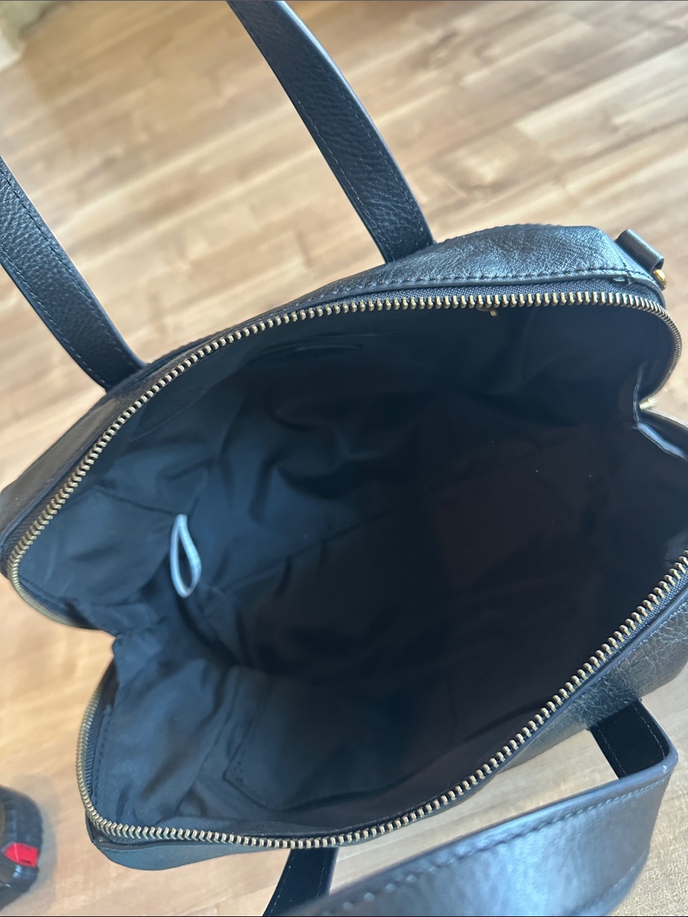 Fossil Black Leather Top-Handle Satchel - Picture 5 of 7